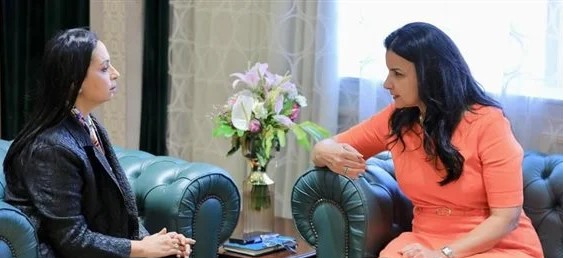 Minister of Social Solidarity Discusses Support for Small Enterprises with the Deputy CEO of the Industrial Development Bank